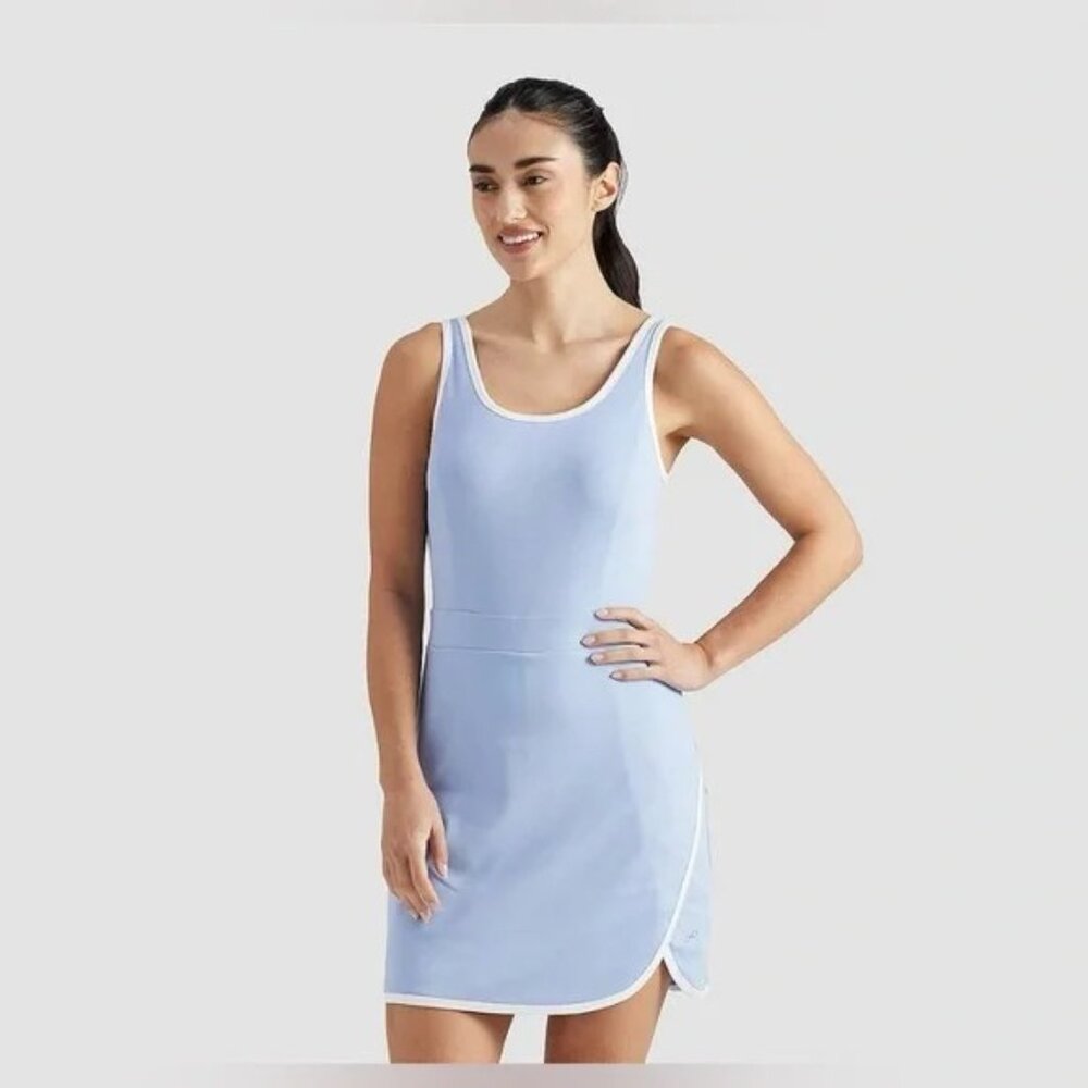 Freely Women's Active Dress Sleeveless Blue with Inner Shorts Large NEW